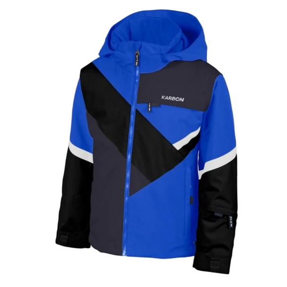 Karbon Inertia Blue Black Winter Jacket Youth Boy Size 12 Years Winter Insulated - Picture 1 of 13